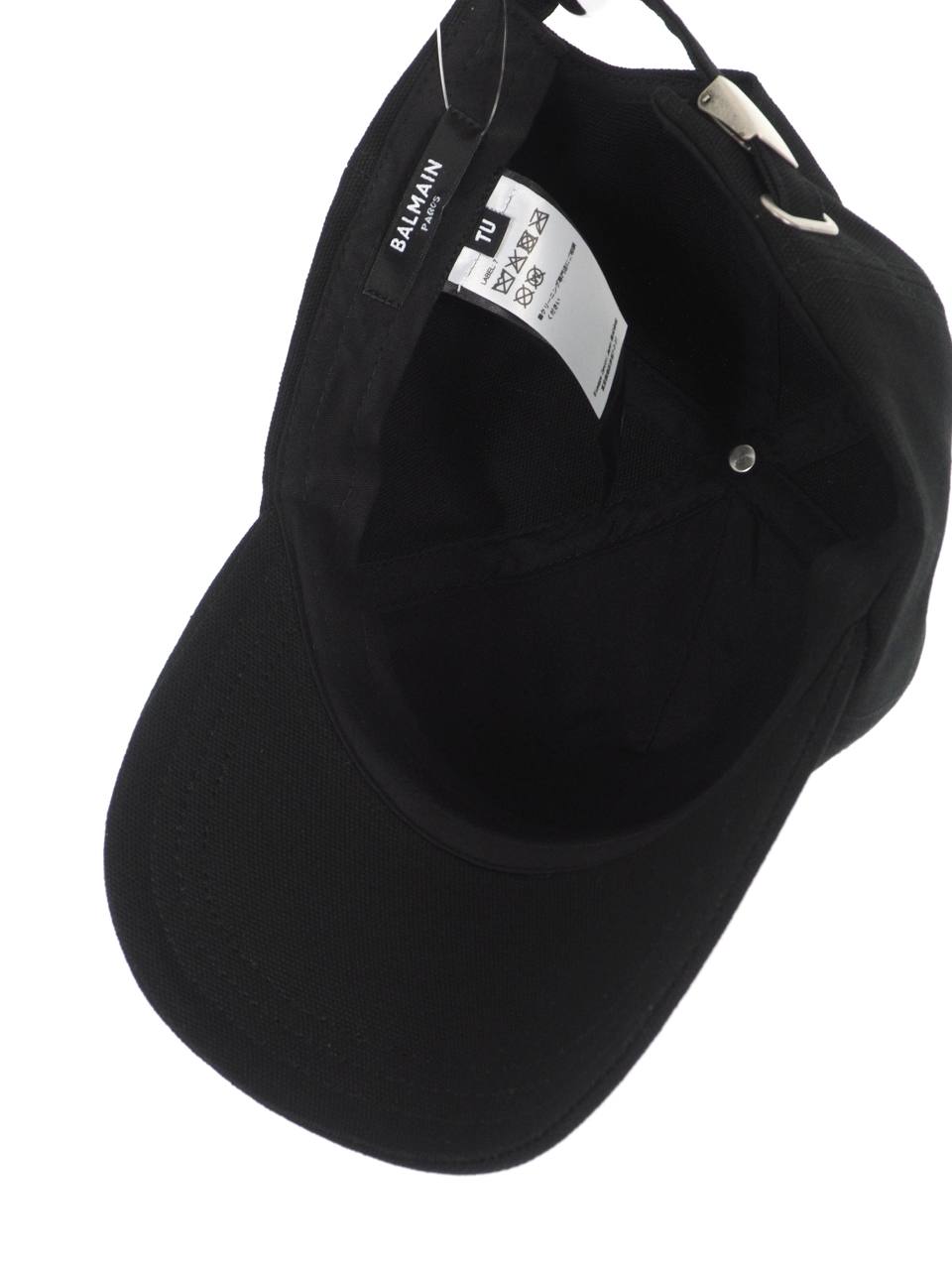 美品BALMAIN ブラック ベースボールキャップ BALMAIN - Bロゴ ベースボールキャップ / BH1 ACC CAP B-LOGO