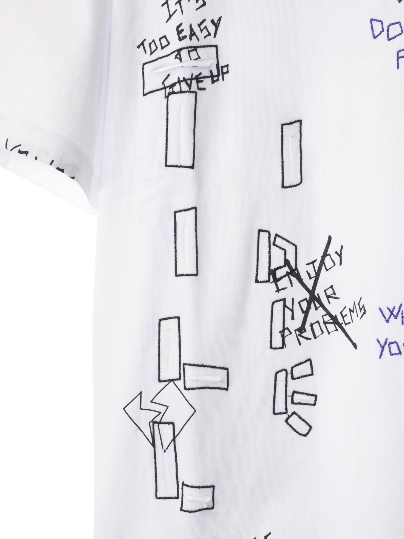 SELF MADE BY GIANFRANCO VILLEGAS - 総柄 刺繍プリント Tシャツ 